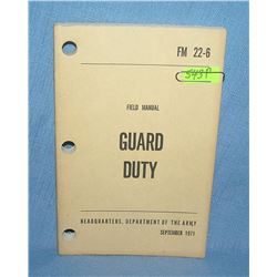 Guard Duty field manuel 1971