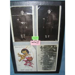 Group of early military themed and Golliwog post cards