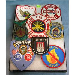 Collection of vintage fire department patches
