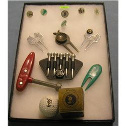 Group of vintage golf collectibles