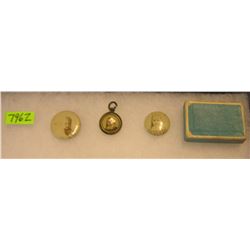 Antique portrait buttons and necklace pendant
