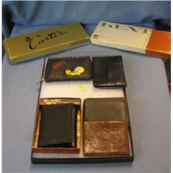 Group of vintage leather wallets