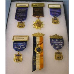 Large group of early police medals and ribbons