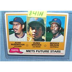 Moookie Wilson/Hubie Brooks rookie baseball card