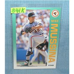 Vintage Mike Mussina rookie baseball card