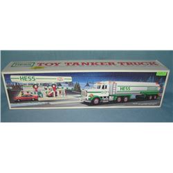 HESS gasoline Co. delivery tanker truck with box