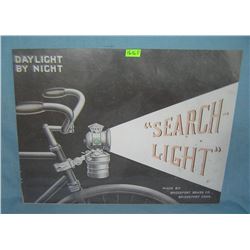 Bicycle search light retro style advertising sign