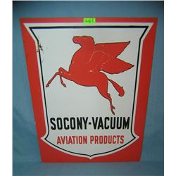 Socony Vacuum aviation products retro style sign