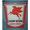 Image 1 : Socony Vacuum aviation products retro style sign