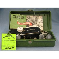 Vintage Singer button holer in original case