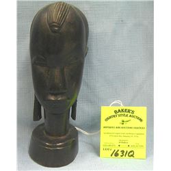 Hand carved African bust