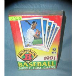 Box of factory sealed Bowman baseball cards