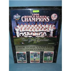 NY Yankees World Series champions wall plaque