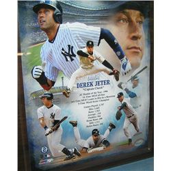 Derek Jeter photo and baseball card wall plaque