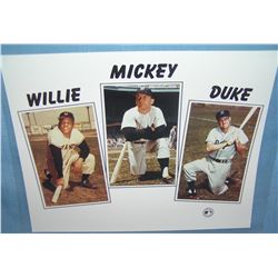 Mickey Mantle, Willie Mays & Duke Snider photo