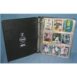 Binder full of vintage baseball cards