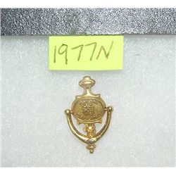 Vintage Avon door knocker shaped award pin