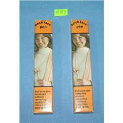 Pair of vintage necklace pens