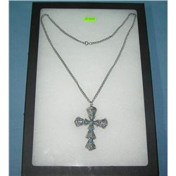 Vintage religious neckless with turquoise stones