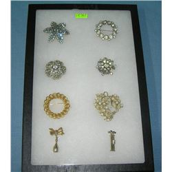 Collection of quality costume jewelry pins