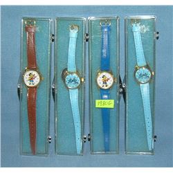 Mickey Mouse and Smurfs character watches