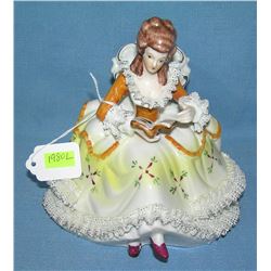 Hand painted Victorian style figure of a woman