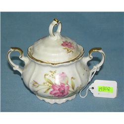 Floral decorated sugar bowl made by Edelstein