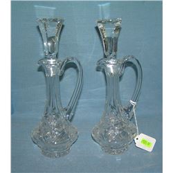Pair of crystal decanters