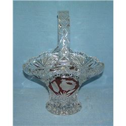Vintage crystal candy basket