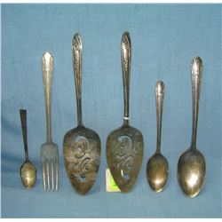 6 pieces of vintage silver plate serving pieces