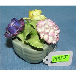 Staffordshire bone china floral decorated bowl