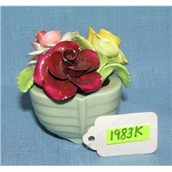 Staffordshire bone china floral decorated bowl