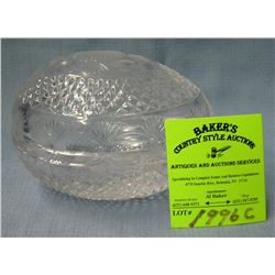 Crystal egg shaped trinket box