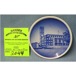 Vintage blue decorated souvenir plate