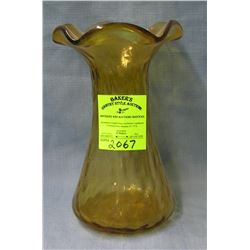 Vintage amber flower vase