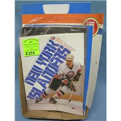 Box of vintage hockey programs
