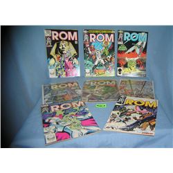 Group of vintage Marvel Rom comic books