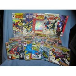 Collection of vintage spiderman comic books