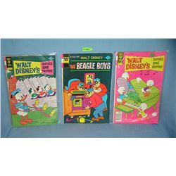 Group of 3 vintage Walt Disney comic books