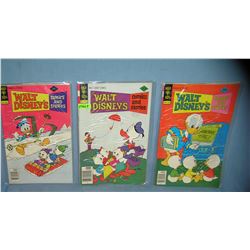Group of 3 vintage Walt Disney comic books