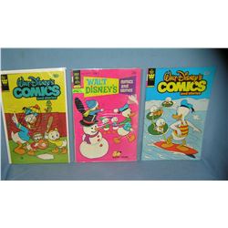 Group of 3 vintage Walt Disney comic books