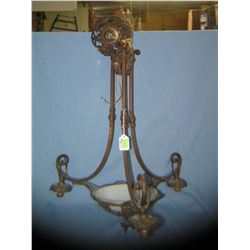 Bronze chandelier w/ grape & leaf decorations