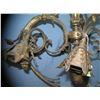 Image 2 : Solid brass chandelier with leaf decorations
