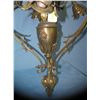 Image 3 : Solid brass chandelier with leaf decorations