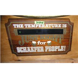 Schaefer Beer wooden advertising display piece