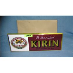 Vintage Kirin advertising cash register top or wall
