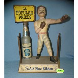 Early Pabst Blue Ribbon prize fighter display piece