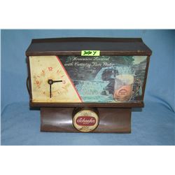 Vintage Schaefer Beer store display beer clock