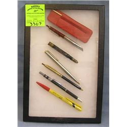 Collection of vintage pens includes Parker