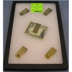 Group of quality gold plated money clips